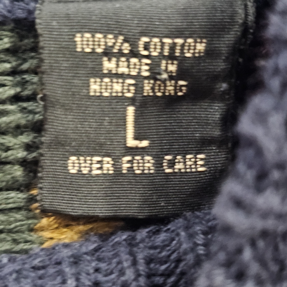 Y2K Structure 3D Multi-Colored Striped Crew Neck Cotton Size Mens L - Picture 4 of 10